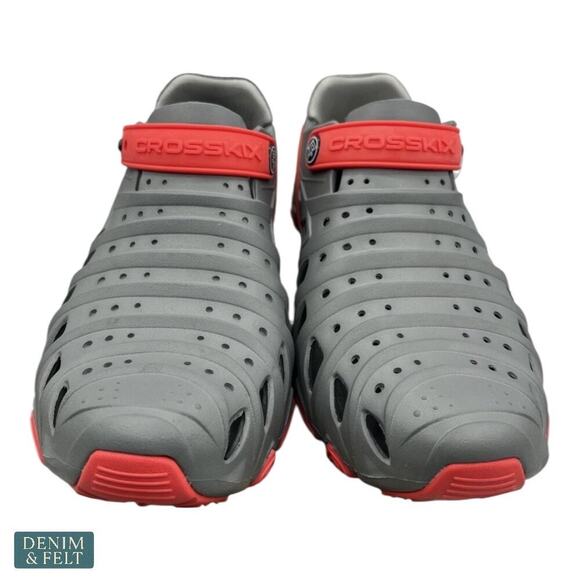 Crosskix 2.0 Red Dawn Hybrid Water Shoes Gray Red Outdoor Boating Hiking Beach - Picture 8 of 15